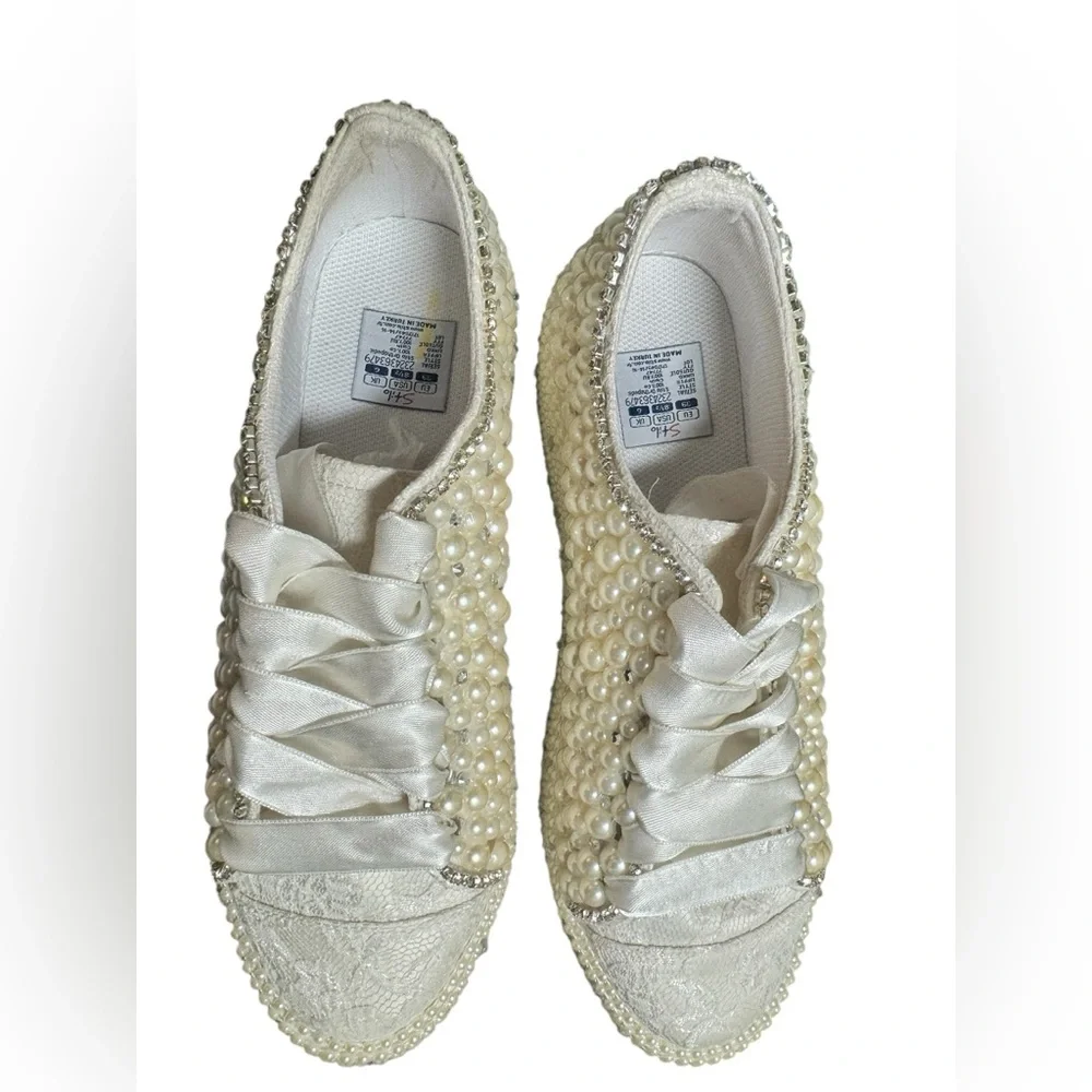 Stilo Cream Textured Espadrilles with Shimmery Finish|Made in Turkey.